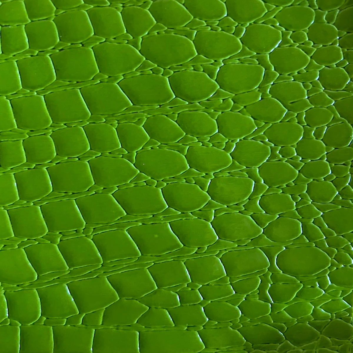 Faux Crocodile - Avocado Green