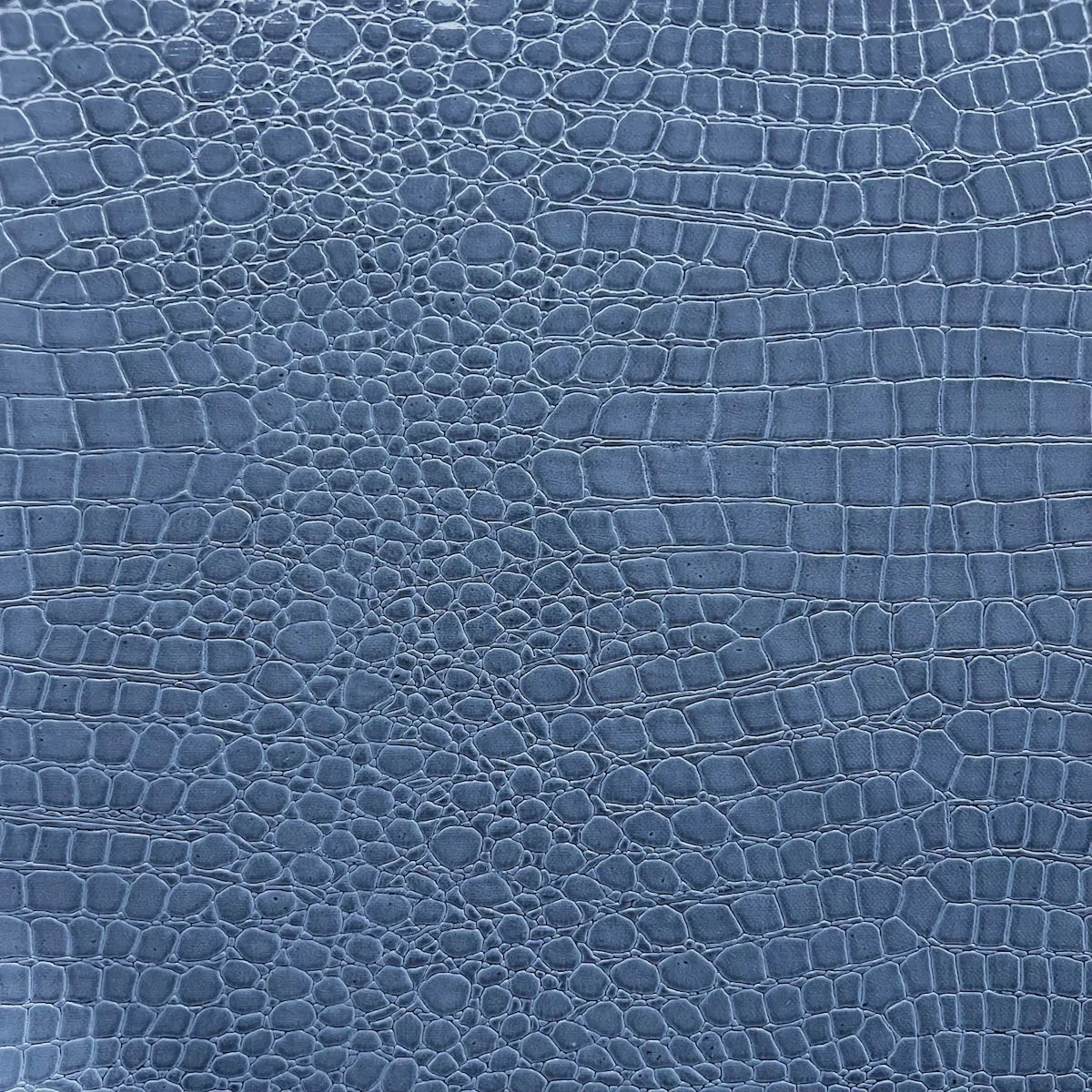 Faux Crocodile - Denim Blue