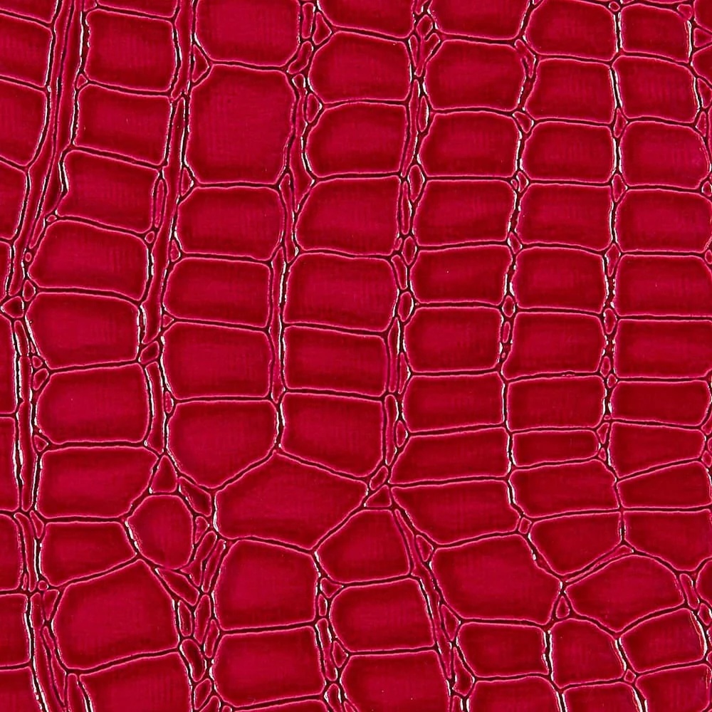 Faux Crocodile - Red